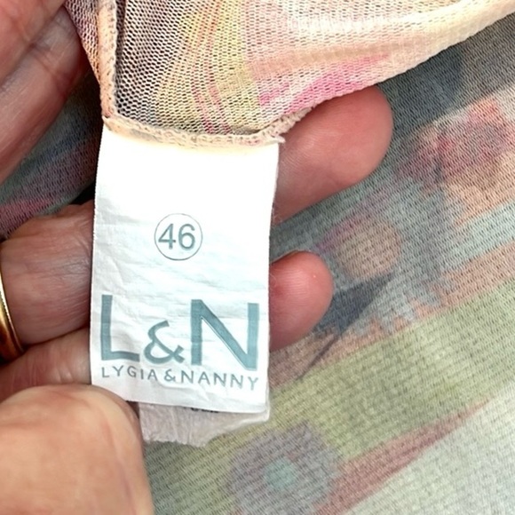 Lygia & Nanny Brazilian Resort Dress Abstract Print,A-Line EUC Size L MSRP$230), - Picture 9 of 11